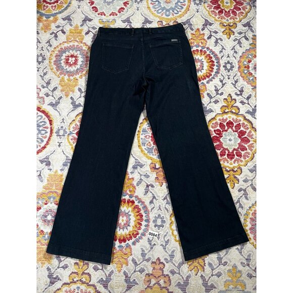 Eddie Bauer Slightly Curvy Jeans Sz 14 Womens Slim Straight  Dark Wash - Picture 2 of 12